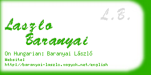 laszlo baranyai business card